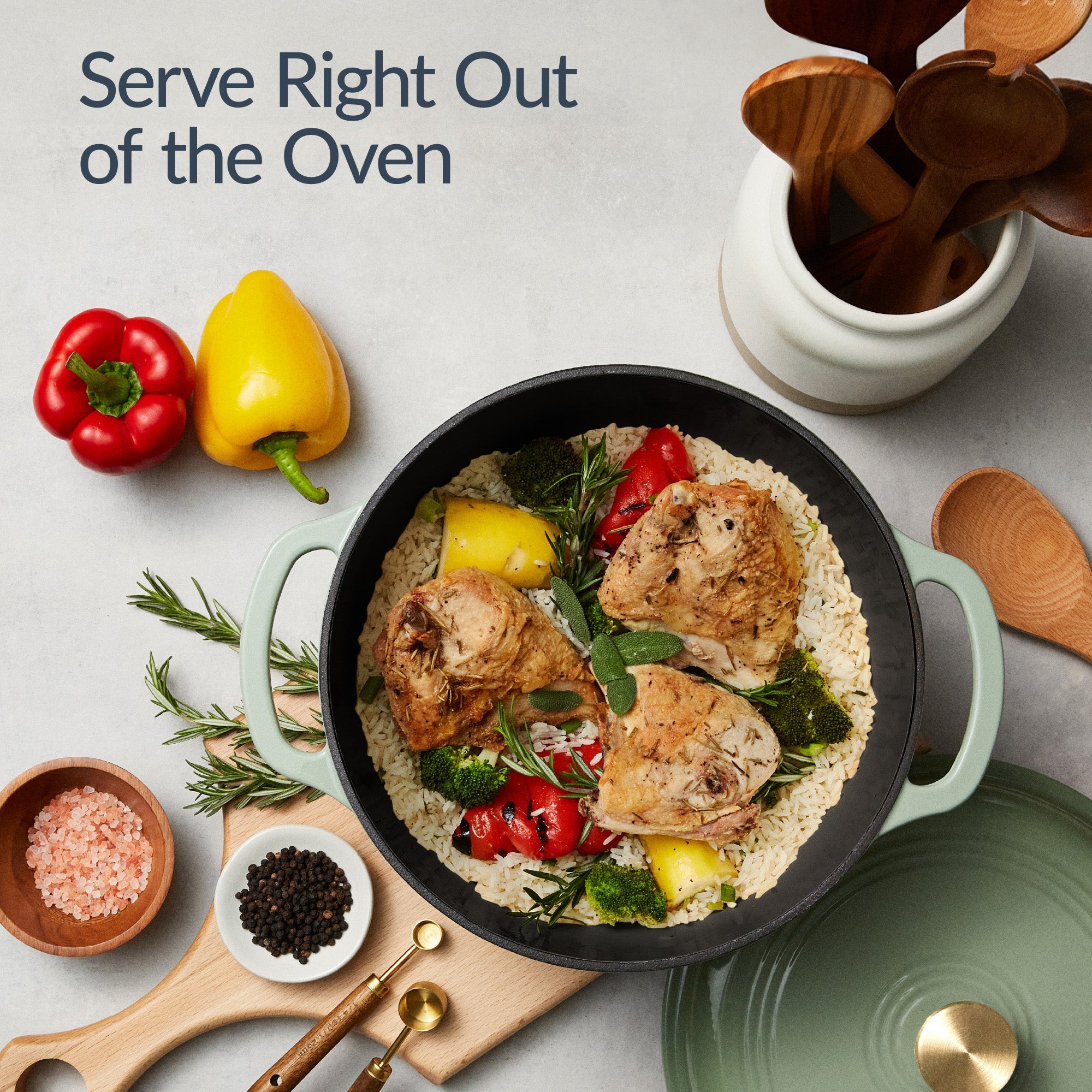 6-Piece Enameled Cast Iron Cookware Set