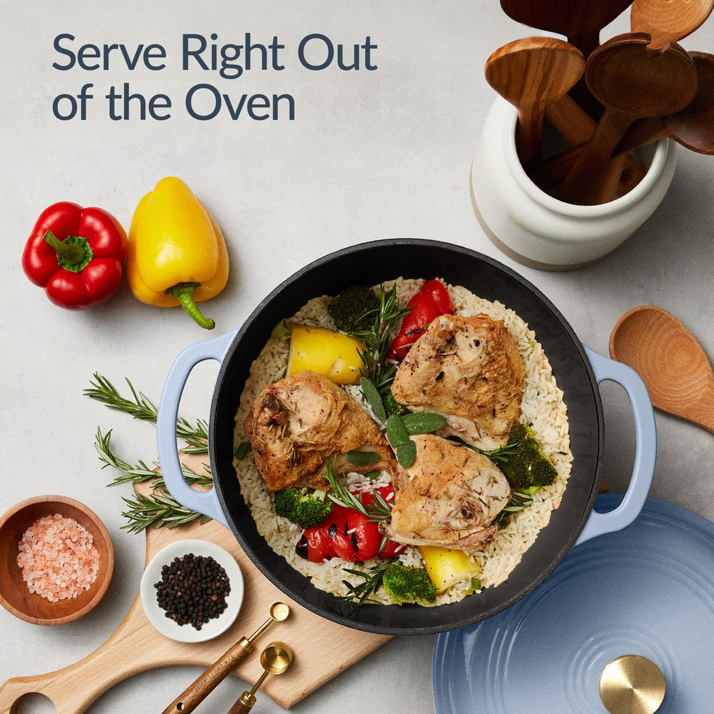 6-Piece Enameled Cast Iron Cookware Set