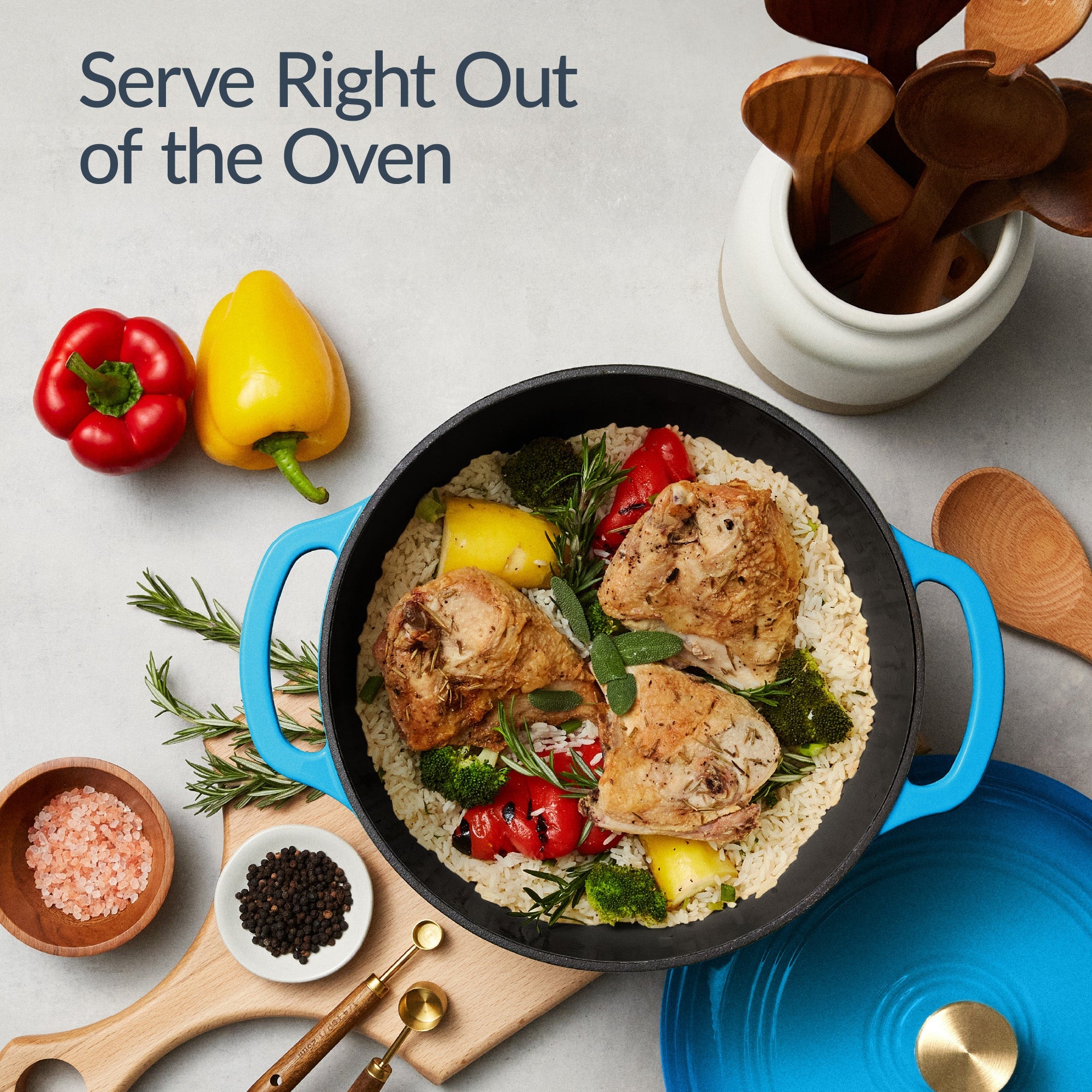 6-Piece Enameled Cast Iron Cookware Set