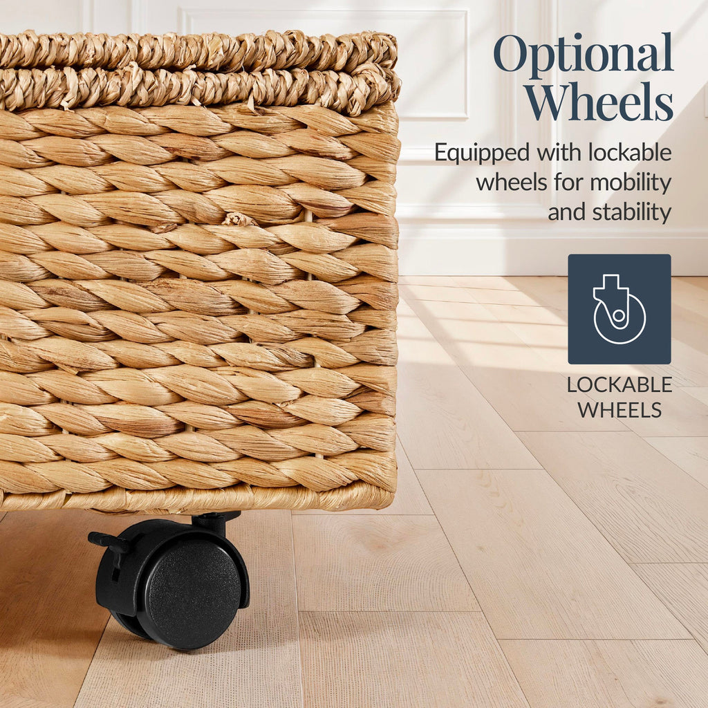 2 PC Water Hyacinth Nesting Underbed Storage Baskets