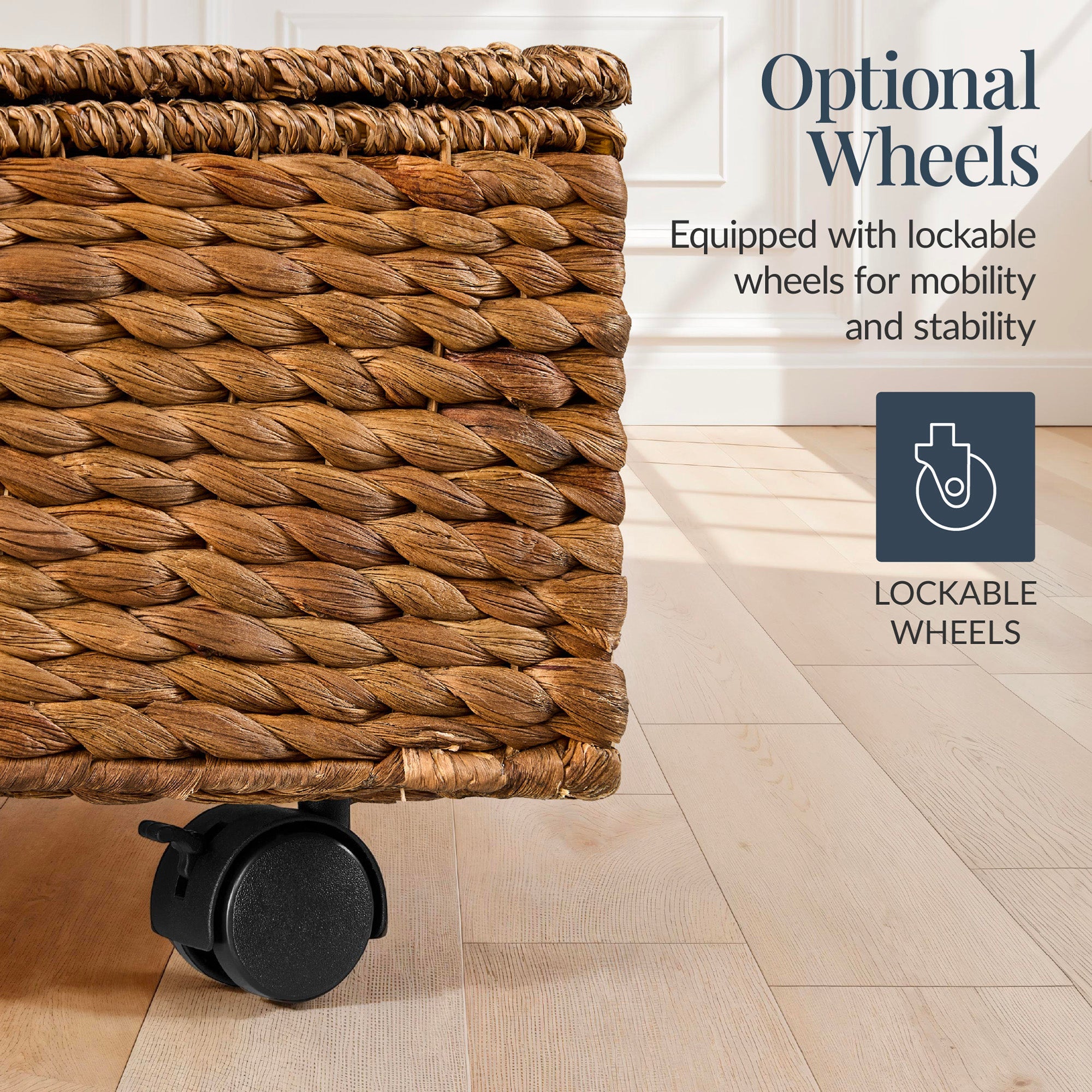 2 PC Water Hyacinth Nesting Underbed Storage Baskets