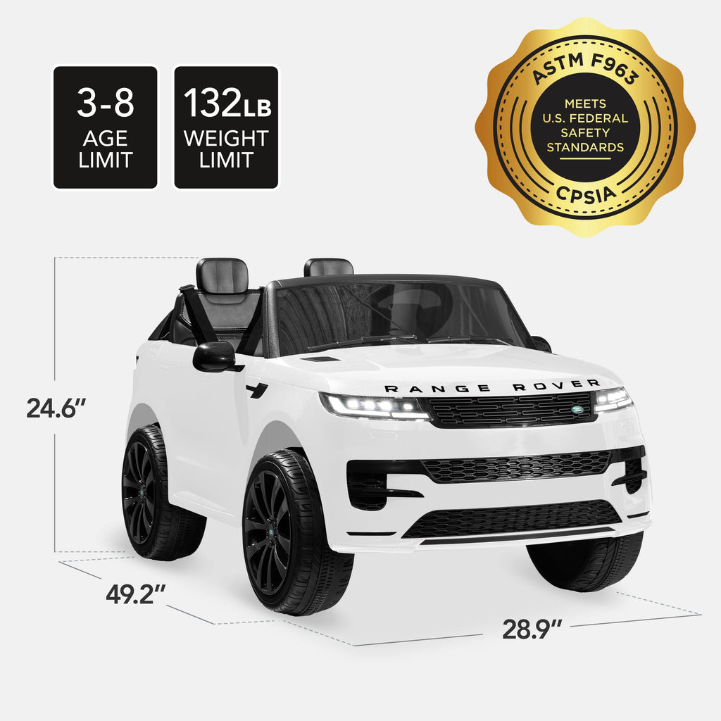 24V 2-Seater Licensed Range Rover Sport Ride-On Car w/ Parent Control