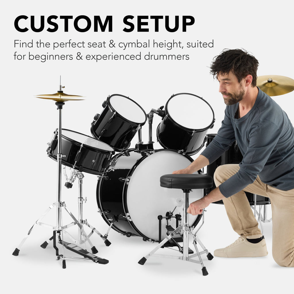 5-Piece Full Size Drum Set For Adults