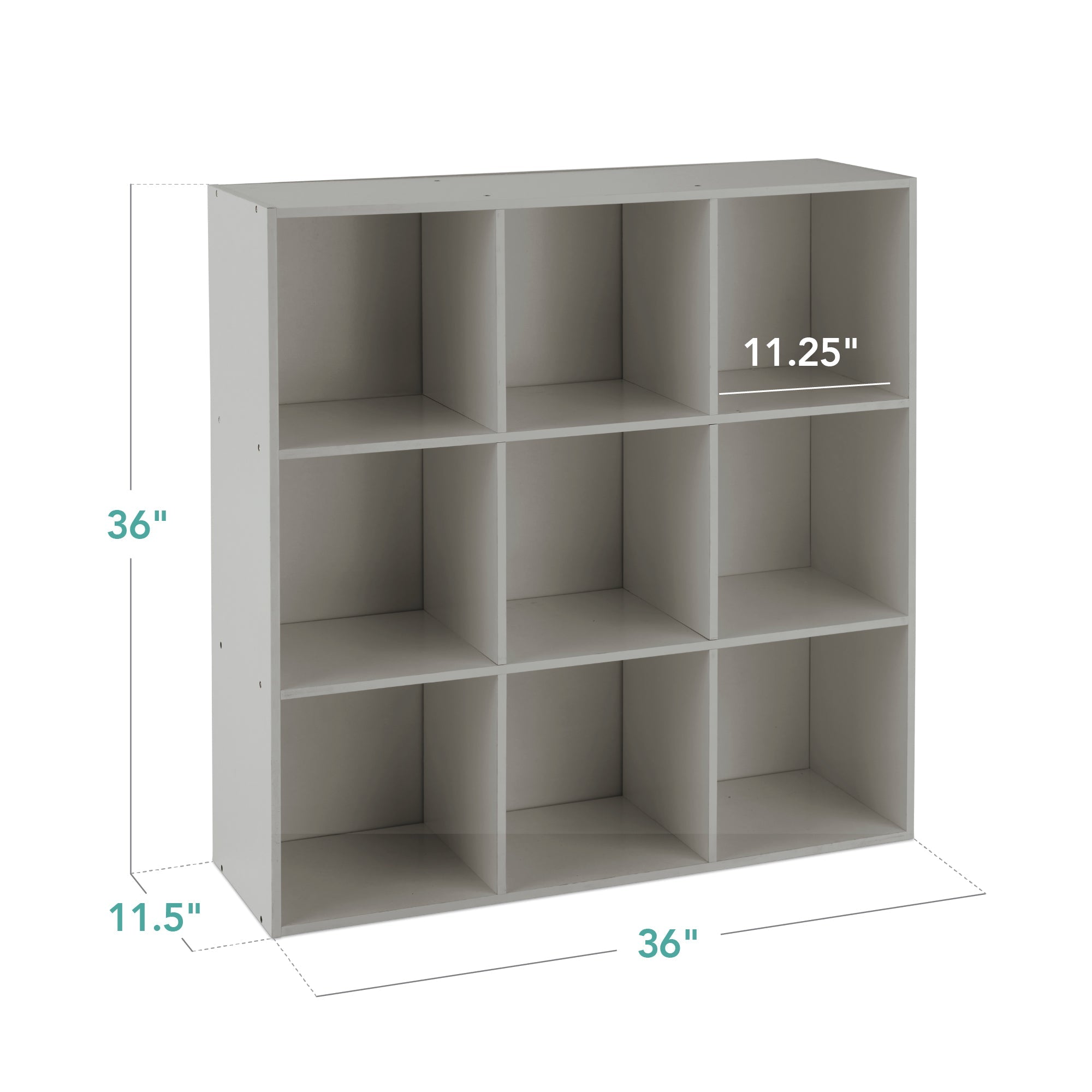 9-Cube Bookshelf Storage Display w/ 3 Removable Panels, Customizable Design