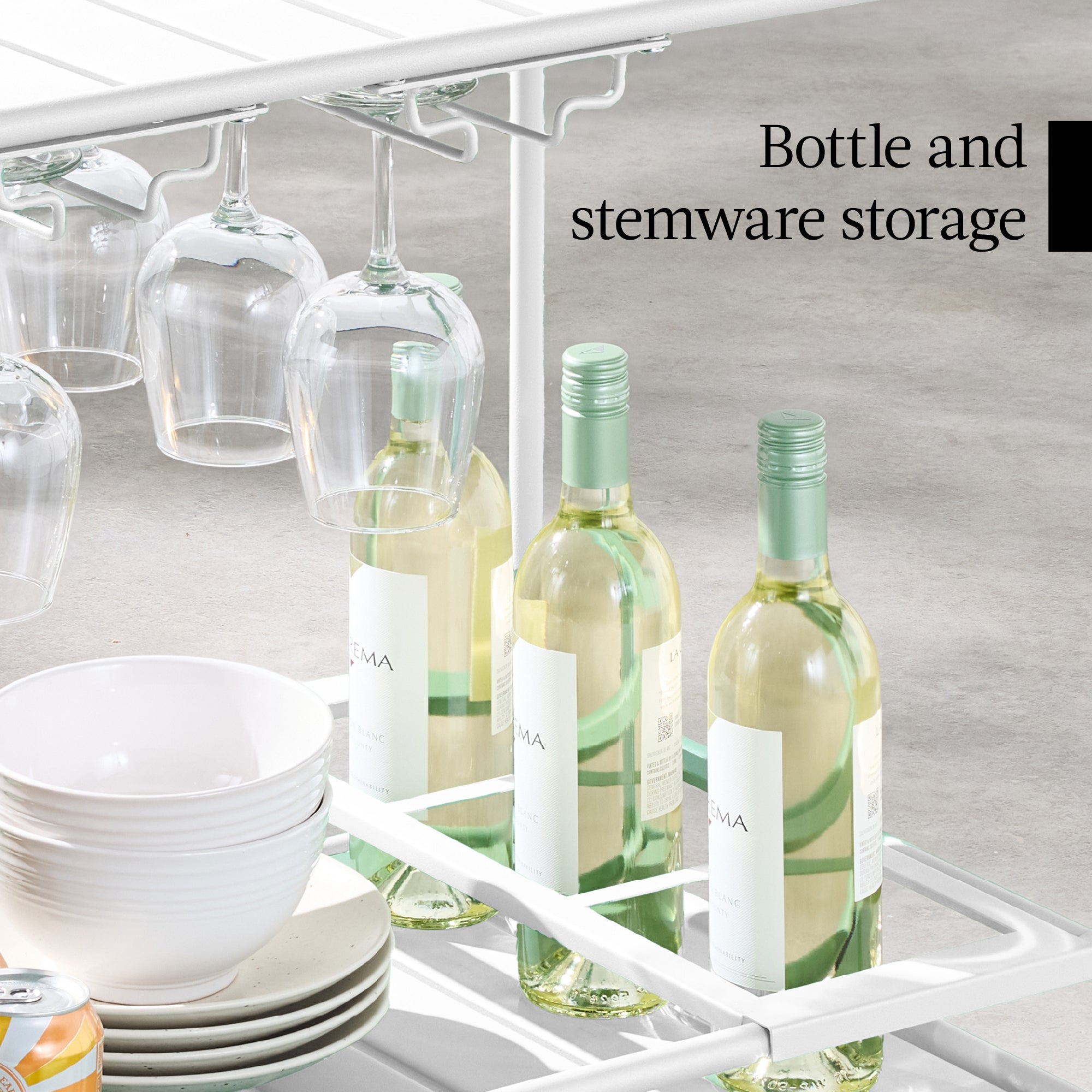 2-Tier Rolling Bar Cart Indoor/Outdoor w/ Shelves, Wine Rack, Locking Wheels