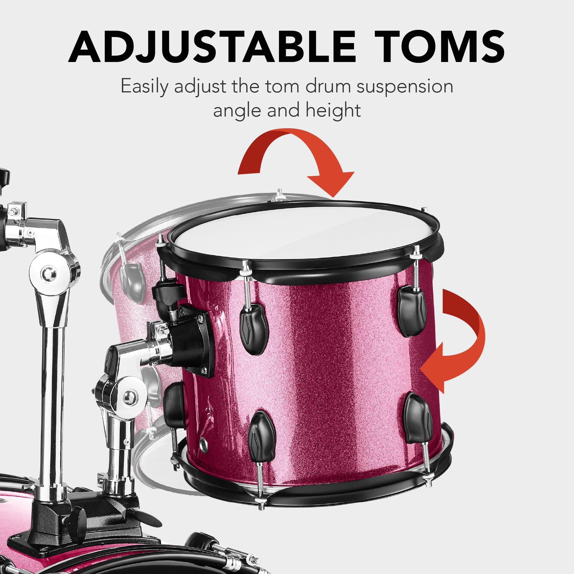 5-Piece Full Size Drum Set For Adults
