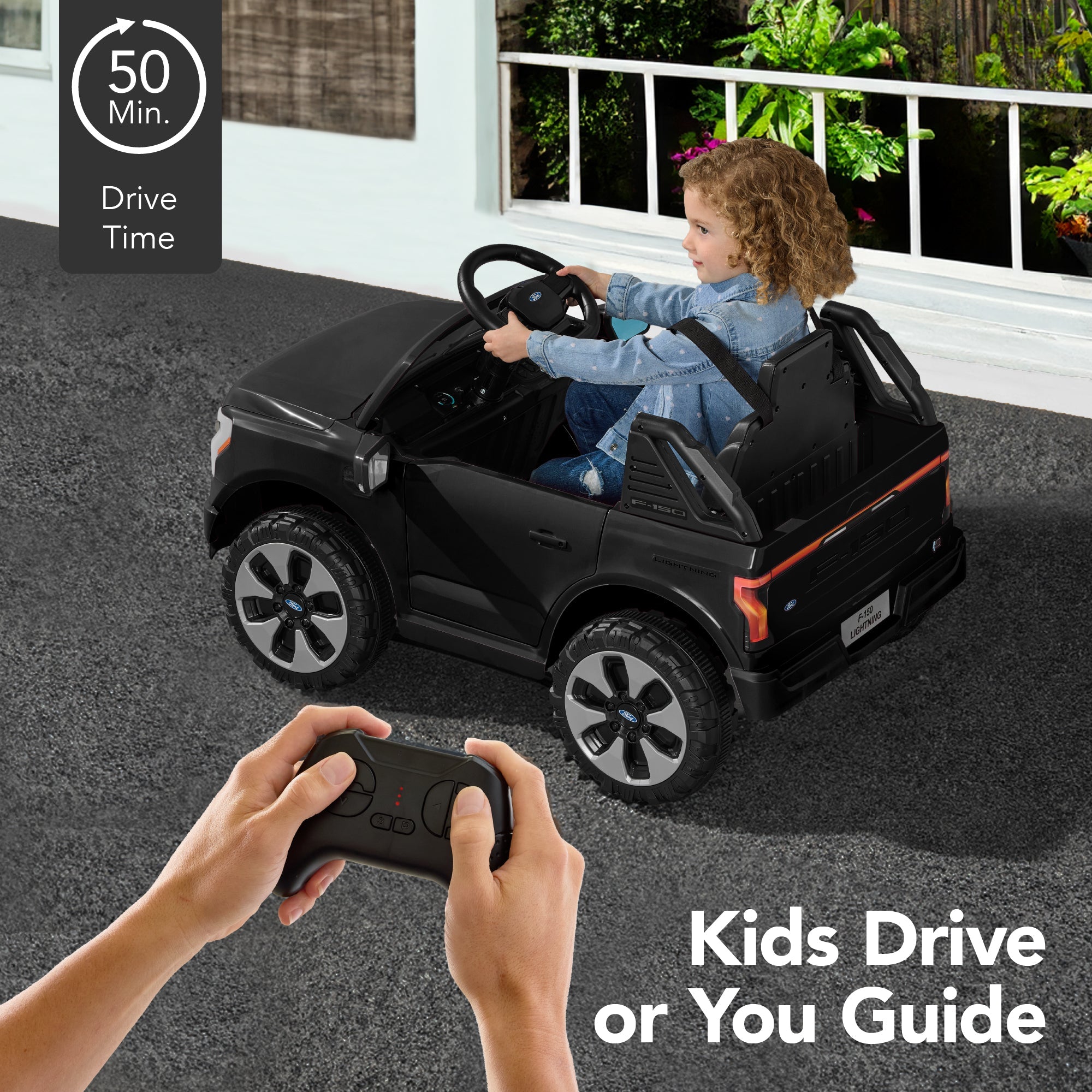 12V Kids Ride On Car Officially Licensed Ford Lightning w/ Remote, 2 Speeds