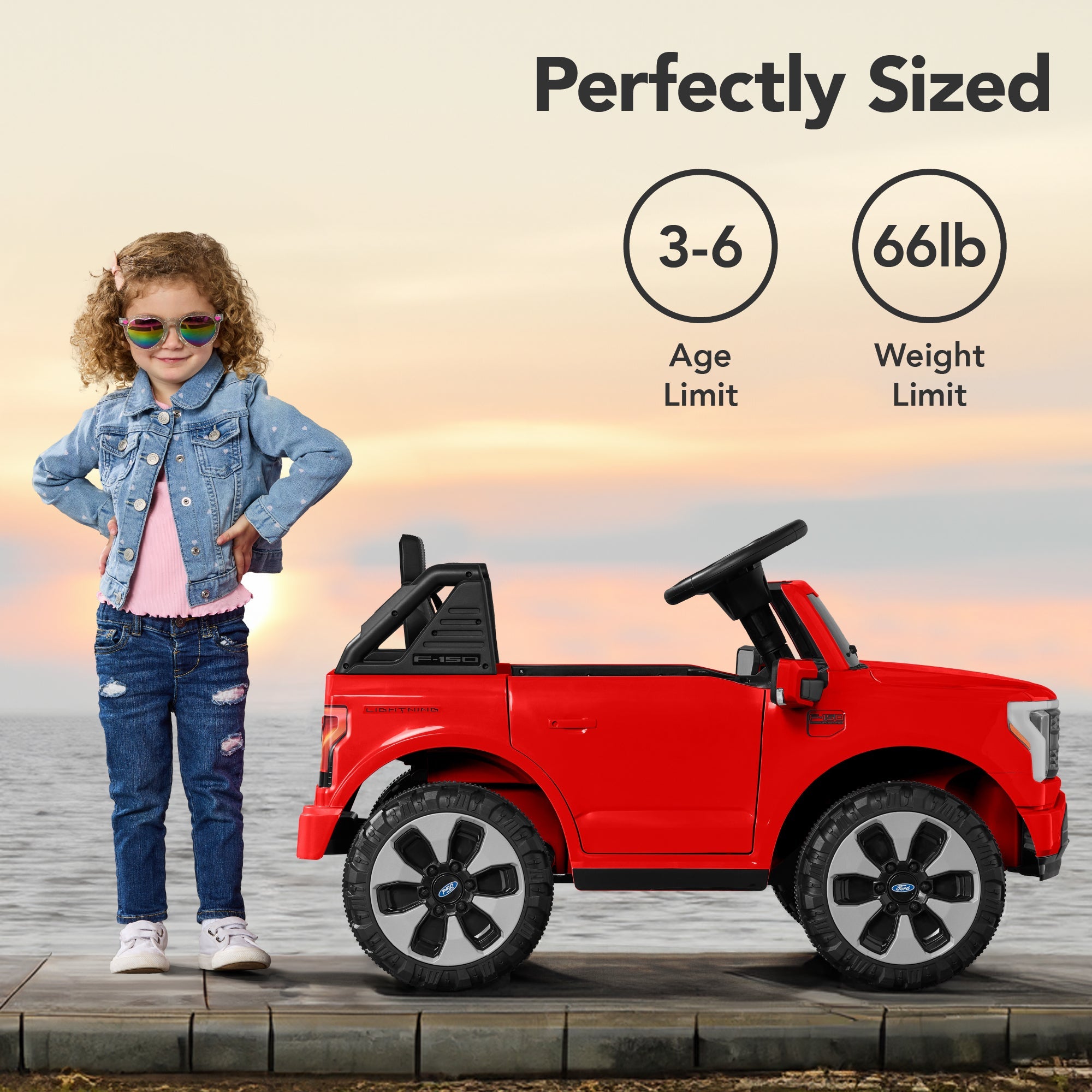 12V Kids Ride On Car Officially Licensed Ford Lightning w/ Remote, 2 Speeds