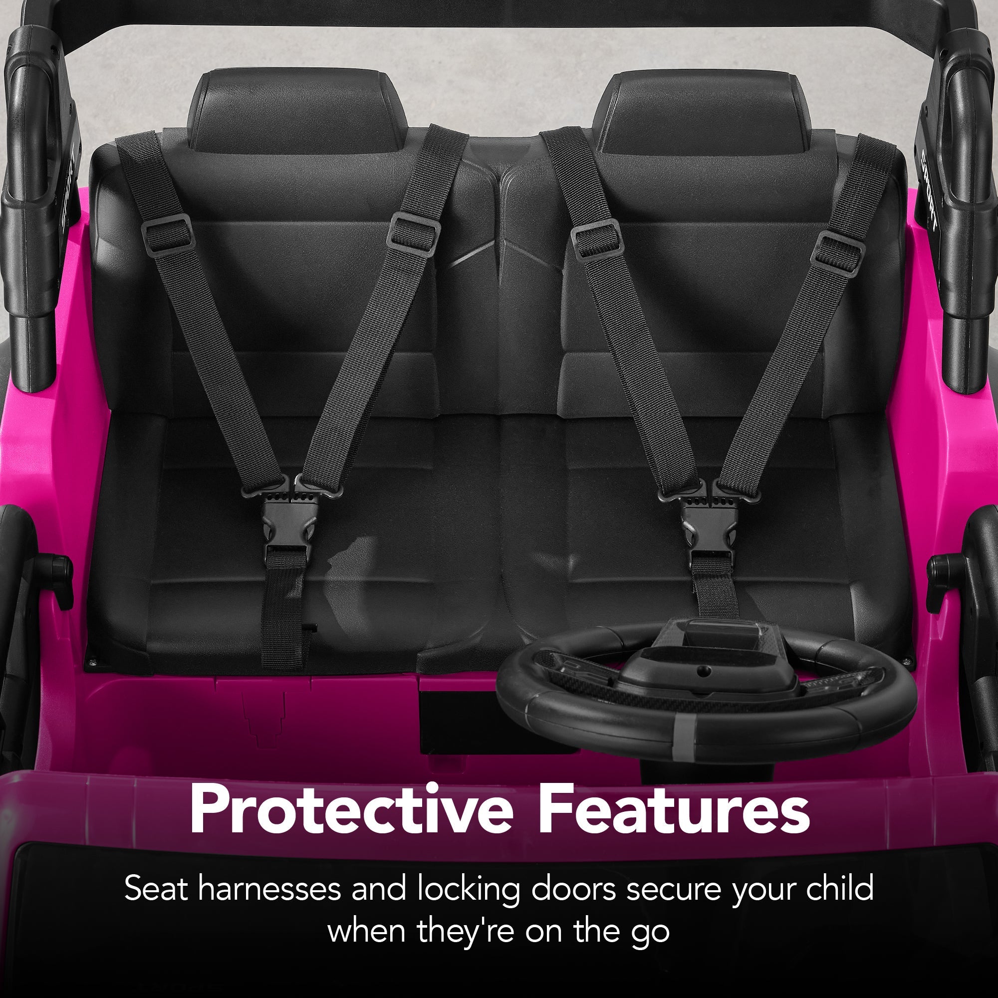 24V 2-Seater Electric Ride-On Car Truck w/ Parent Control, Bluetooth