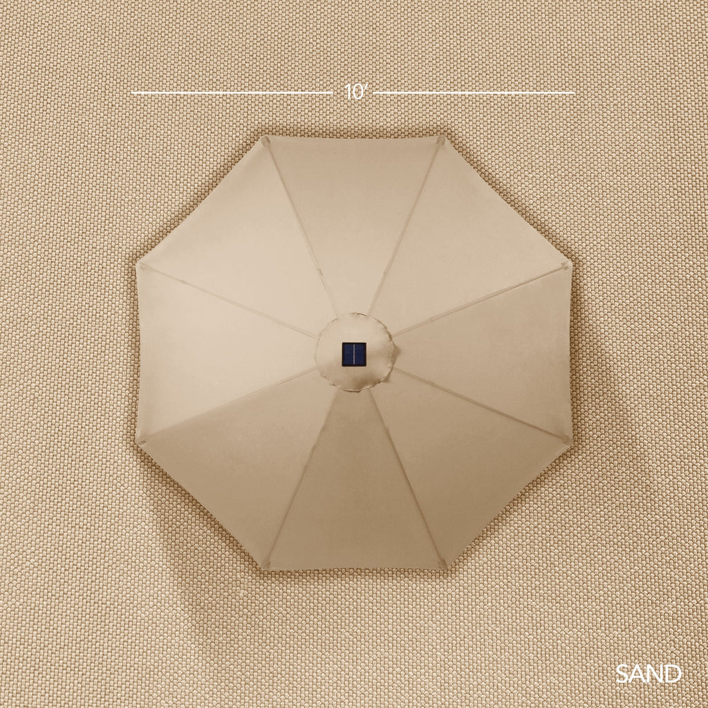 360 LED Rotating Cantilever Offset Patio Umbrella - 10ft